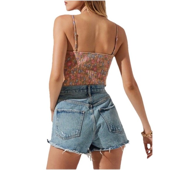 ASTR The Label Brixley Floral Underwire Bustier Corset Caramel Multi Floral S - Picture 2 of 7